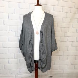 Express gray dolman sleeve cardigan